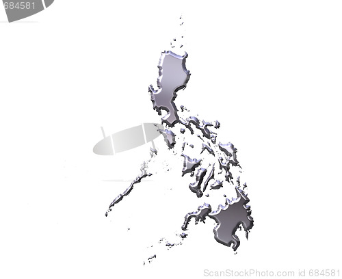 Image of Philippines 3D Silver Map