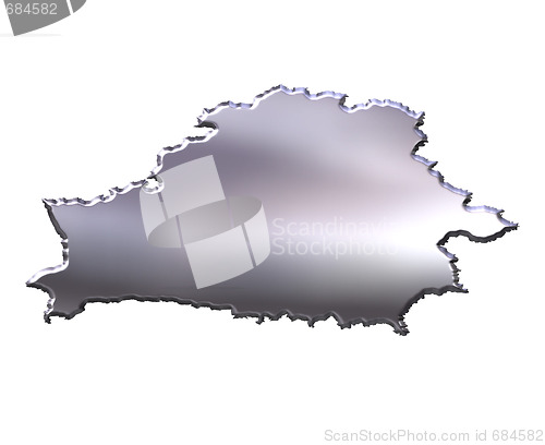 Image of Belarus 3D Silver Map
