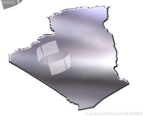 Image of Algeria 3D Silver Map
