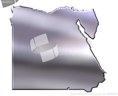 Image of Egypt 3D Silver Map