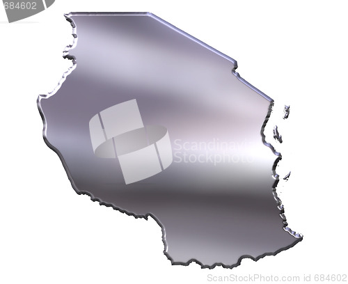 Image of Tanzania 3D Silver Map