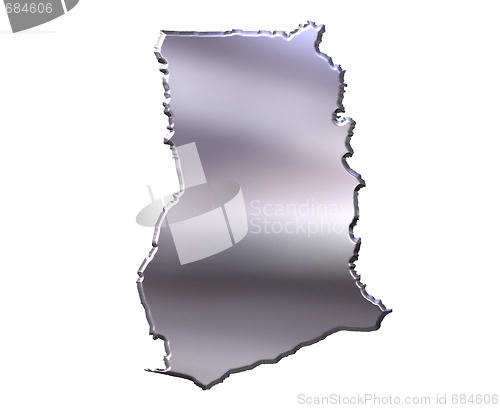 Image of Ghana 3D Silver Map