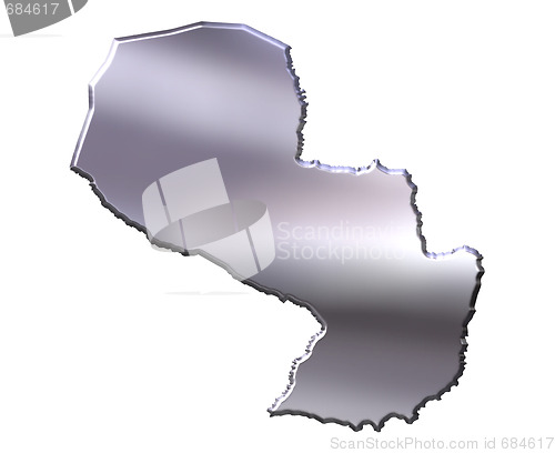 Image of Paraguay 3D Silver Map