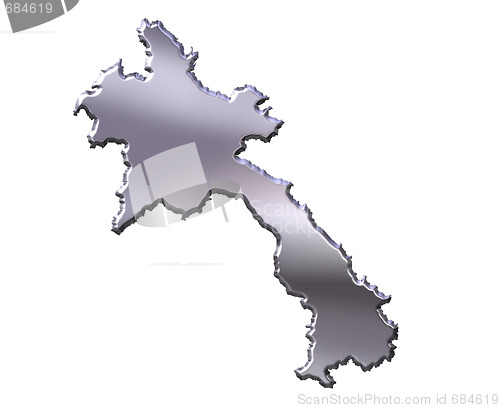 Image of Laos 3D Silver Map