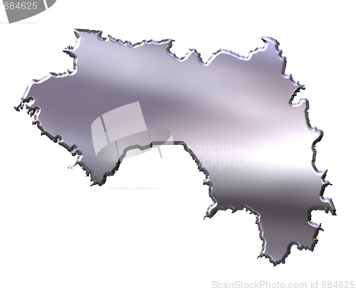 Image of Guinea 3D Silver Map