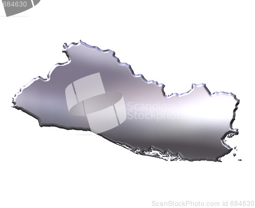 Image of El Salvador 3D Silver Map