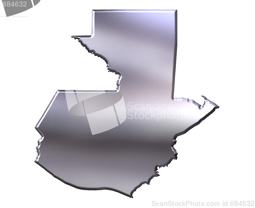 Image of Guatemala 3D Silver Map