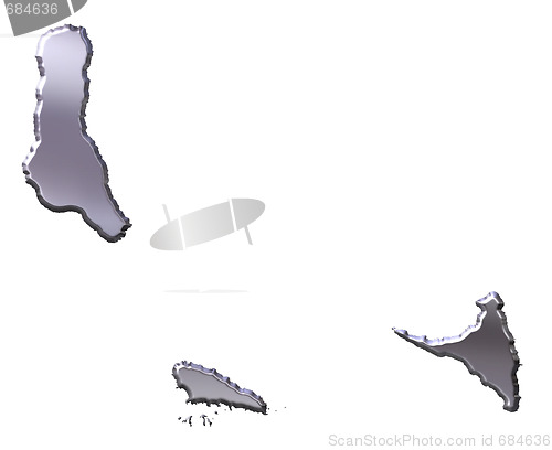Image of Comoros 3D Silver Map