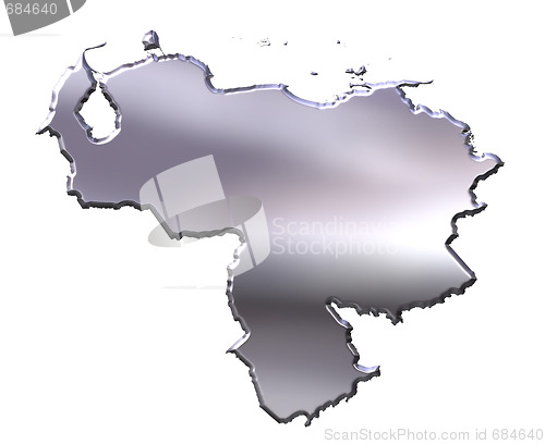 Image of Venezuela 3D Silver Map