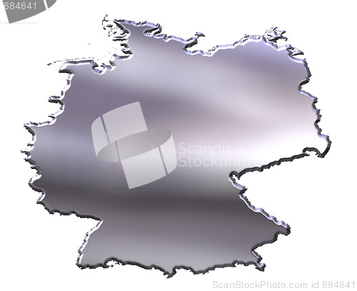 Image of Germany 3D Silver Map