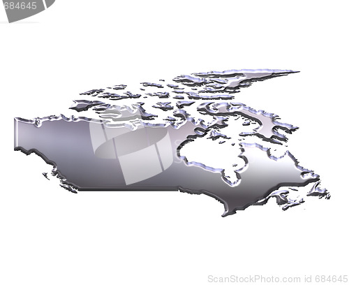 Image of Canada 3D Silver Map