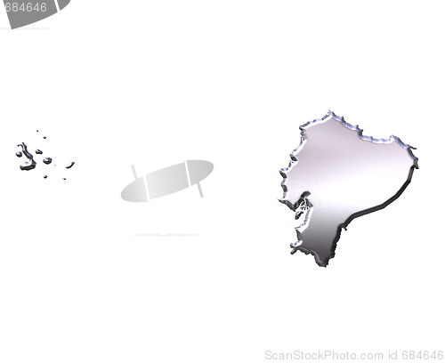 Image of Ecuador 3D Silver Map