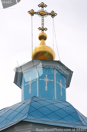 Image of Ortodoxy cross by belltower