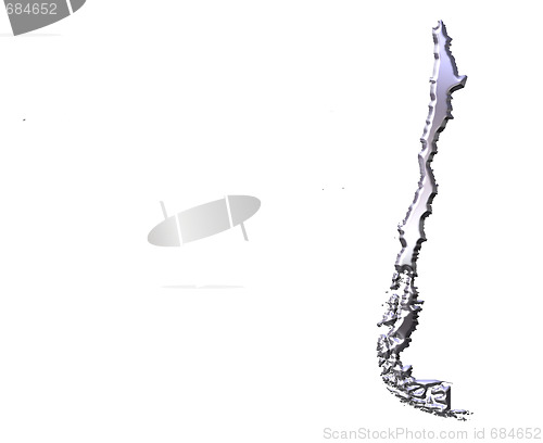 Image of Chile 3D Silver Map