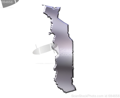 Image of Togo 3D Silver Map