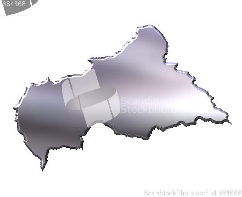 Image of Central African Republic 3D Silver Map