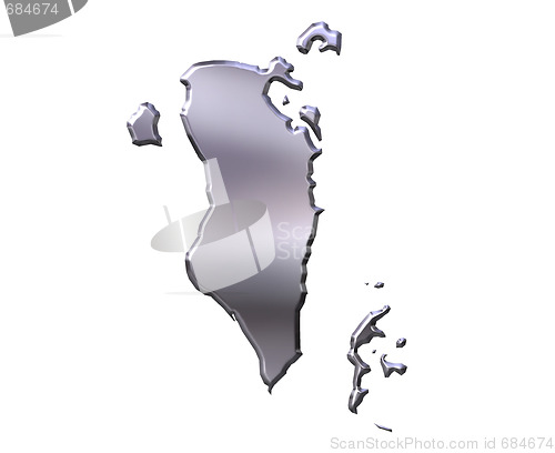 Image of Bahrain 3D Silver Map