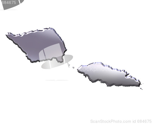 Image of Samoa 3D Silver Map
