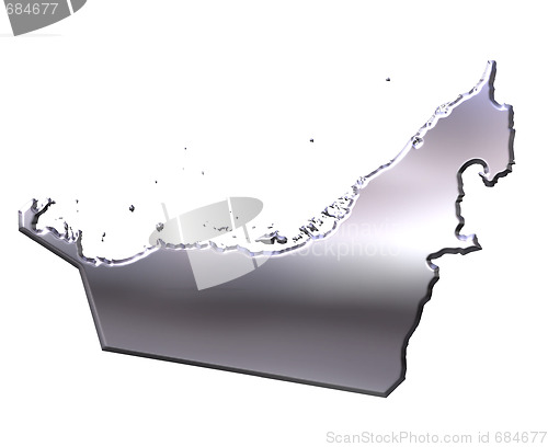 Image of UAE 3D Silver Map