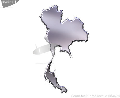 Image of Thailand 3D Silver Map