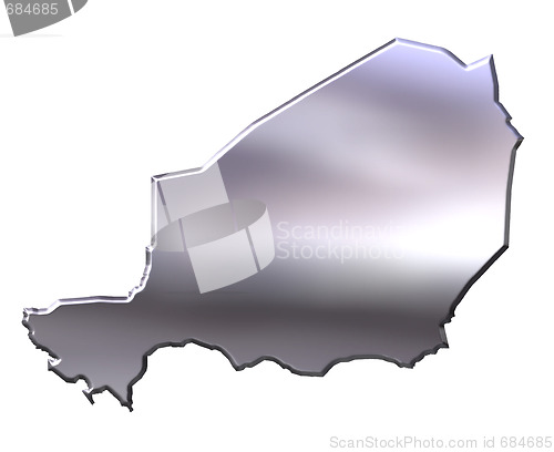 Image of Niger 3D Silver Map