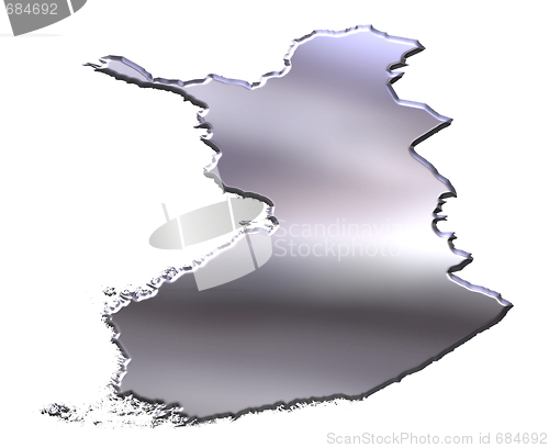 Image of Finland 3D Silver Map