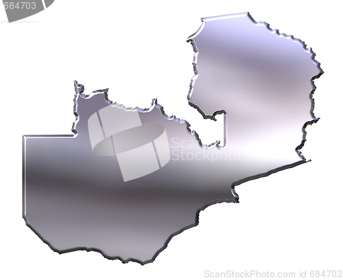 Image of Zambia 3D Silver Map