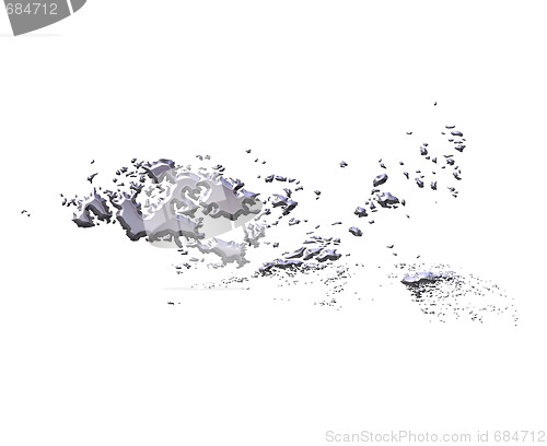 Image of Eland Islands 3D Silver Map