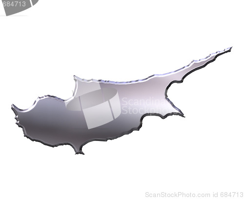 Image of Cyprus 3D Silver Map