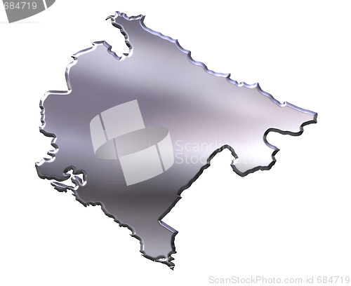 Image of Montenegro 3D Silver Map