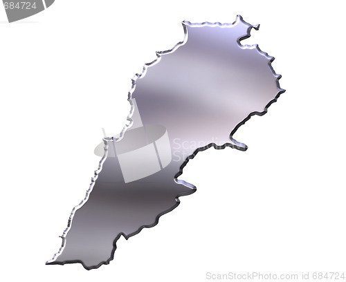 Image of Lebanon 3D Silver Map