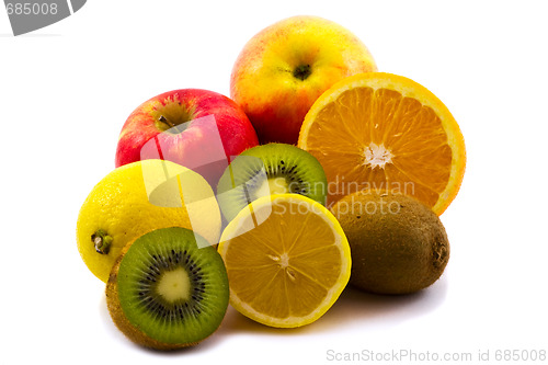 Image of Fruits isolated on white background