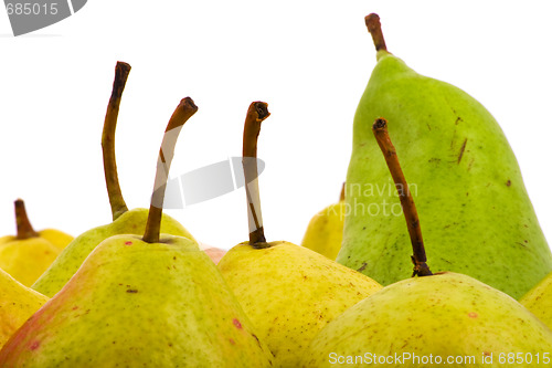 Image of Pears closeup on white background