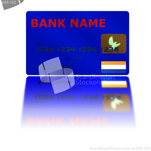 Image of Blue Credit Card Reflection