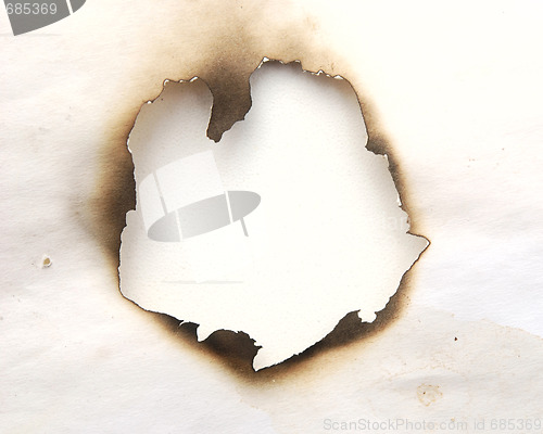 Image of burnt hole