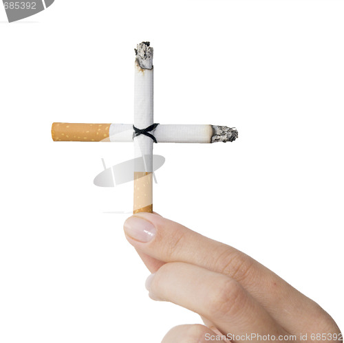 Image of hand with cigarette