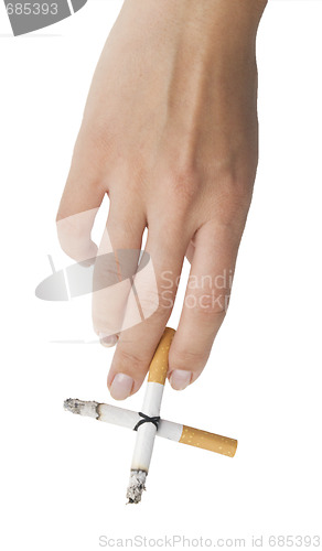 Image of hand with cigarette