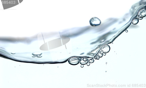 Image of wave and bubbles