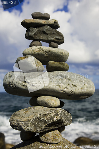 Image of Stone Stack on the Shore