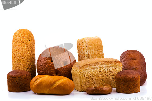 Image of Bread isolated on white background