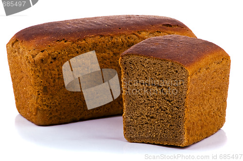 Image of Bread on white background