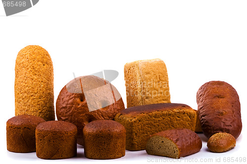 Image of Bread on white background