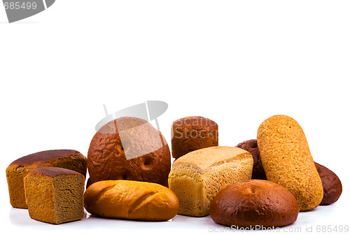 Image of Bread on white background