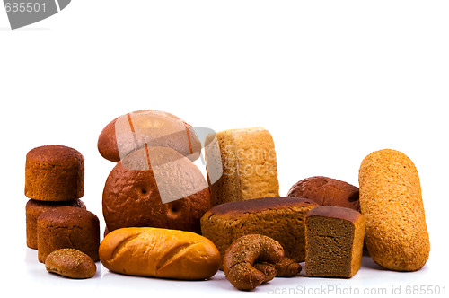 Image of Bread on white background