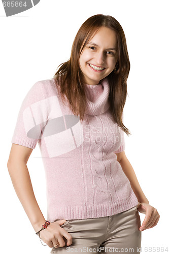 Image of Portrait of lauching girl