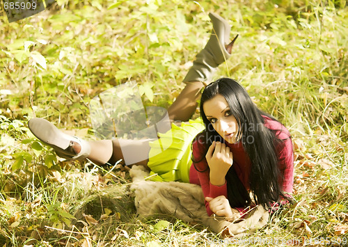 Image of woman on grass