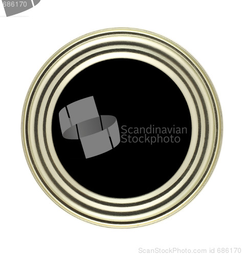 Image of Circular button with metal frame