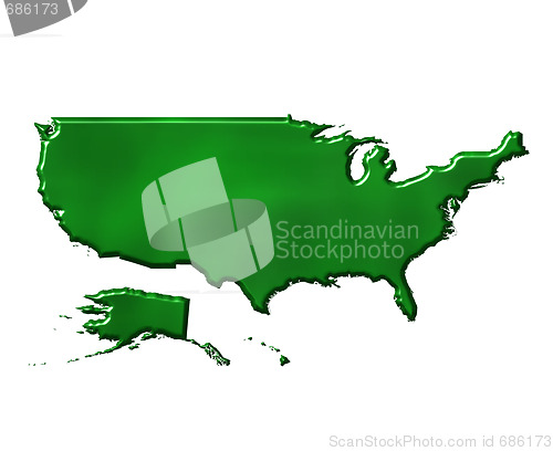 Image of 3D USA Ecological Map