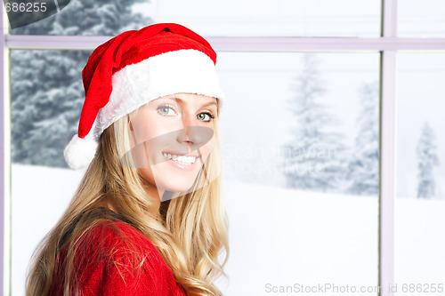 Image of Christmas santa girl