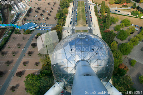 Image of View from the top of Atomium in Brussels 